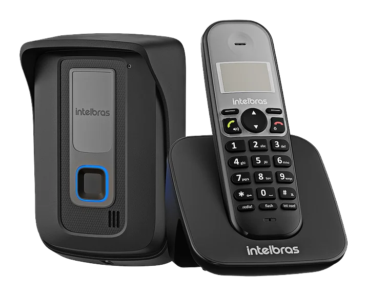 Interfone sem fio Intelbras TIS 5010 com porteiro externo e telefone sem fio
