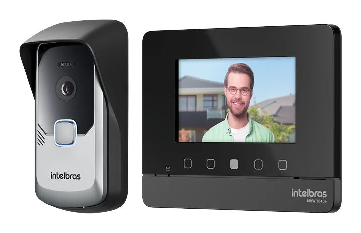Videoporteiro Wi-Fi Intelbras MVW 3040 com atendimento pelo celular