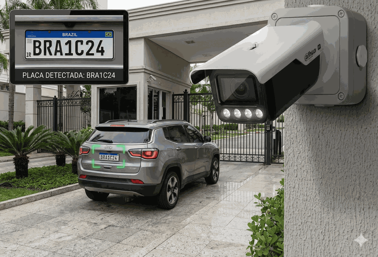 Câmera LPR leitura de placas